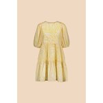 Kaiko Clothing Tiered Mini Dress, Zebra Lemon