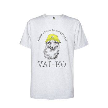 VAI-KØ Adventurer Fox T-Shirt. Grey Melange